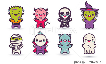 Vector Halloween Monsters のイラスト素材