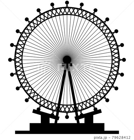 London eye vector ferris wheel icon illustration on white London eye vector ferris wheel icon illustration on white 79628412