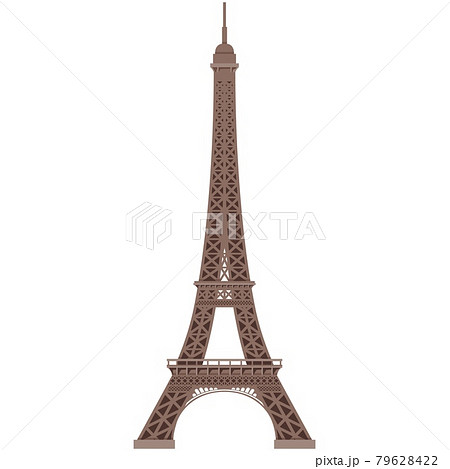 Paris Eiffel tower vector illustration isolated on white background 79628422
