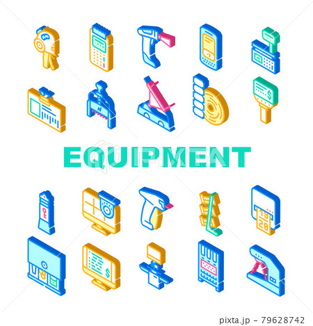 Shop Equipment Device Collection Icons Set Vector Shop Equipment Device Collection Icons Set Vector 79628742