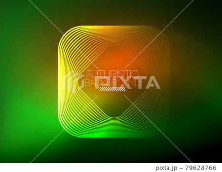 Neon color square shape lines abstract background. Shiny magic energy and motion concept, vector abstract wallpaper background 79628766