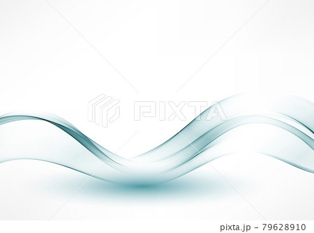 Abstract blue wave vector background Blue wave flow 79628910