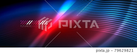 Neon dynamic beams vector abstract wallpaper background. Wallpaper background, design templates for business or technology presentations, internet posters or web brochure covers 79629821