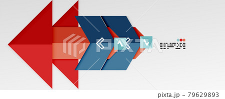 Shiny color triangles and geometric shapes vector abstract background 79629893