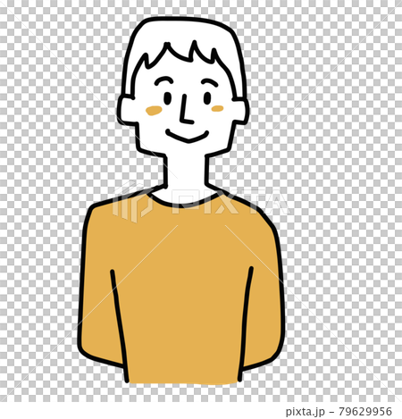 後ろ手に組んでいる男性 後ろ手に組んでいる男性 79629956