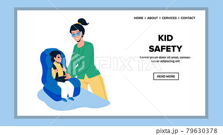 Kid Safety Car Accessory For Traveling Vector 79630378