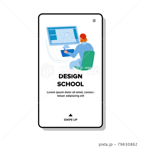 Design School Lesson Learning Student Man Vector 79630862