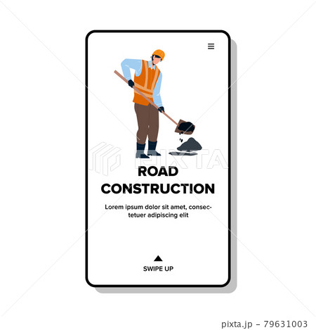 Road Construction Occupation Of Repairman Vector Illustration Road Construction Occupation Of Repairman Vector Illustration 79631003