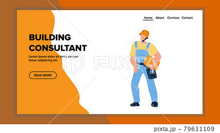 Building Consultant Holding Check List Vector flat 79631109