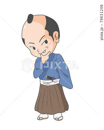 悪巧みをする武士 79631206