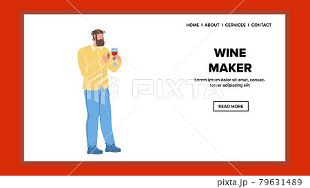 Wine Maker Present Winery Alcoholic Product Vector 79631489