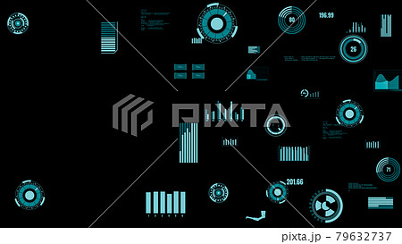 Visionary industry data dashboard presenting machine status 79632737