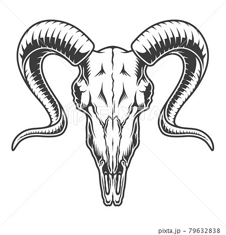 Monochrome goat icon 79632838