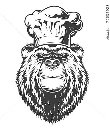 Vintage logo style bear 79632928
