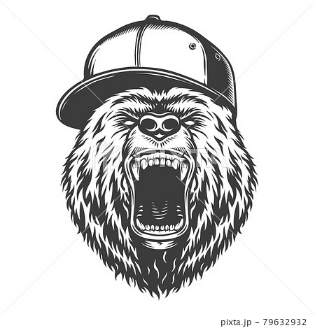 Vintage logo style bear 79632932