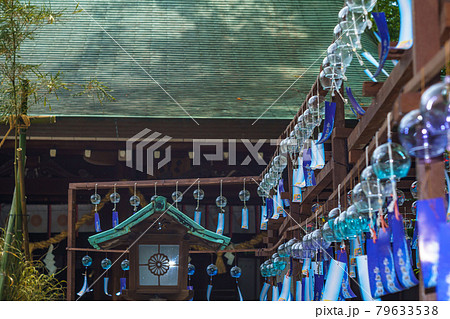 大阪府三島郡島本町の水無瀬神宮の風鈴を撮影したもの 79633538