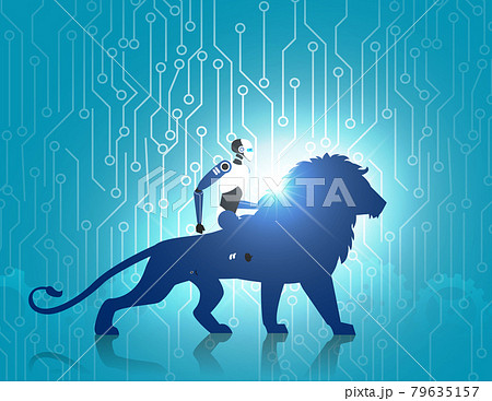 Artificial intelligence technology. Robot in future concept 79635157