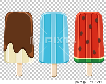 アイスキャンディーセット 夏の風物詩 アイコン イラスト素材のイラスト素材