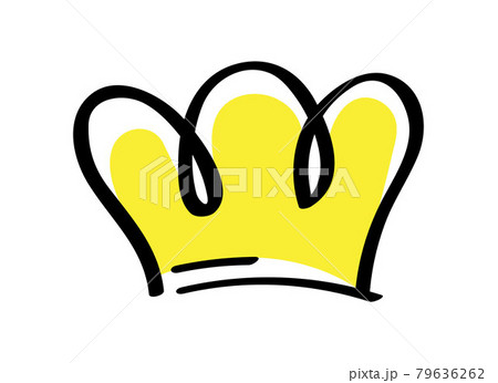 Premium crown vector in doodle style. King and queen crown as sketch. 79636262