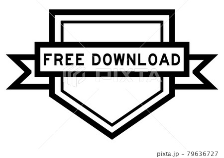 Vintage pentagon label banner with word free download in black color on white background Vintage pentagon label banner with word free download in black color on white background 79636727