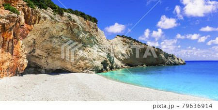 One of the most beautiful beaches of Greece- Porto Katsiki in Lefkada. Ionian islands One of the most beautiful beaches of Greece- Porto Katsiki in Lefkada. Ionian islands 79636914