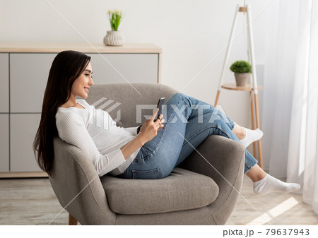 Rest at home, social networks, modern chat, surfing in online, enjoy free time Rest at home, social networks, modern chat, surfing in online, enjoy free time 79637943