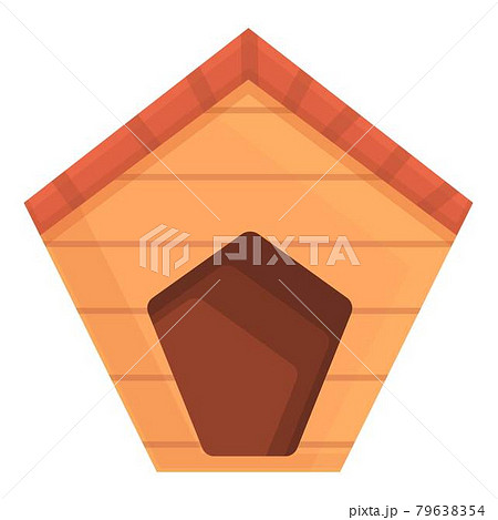 Comic dog kennel icon cartoon vector. Puppy doghouse 79638354