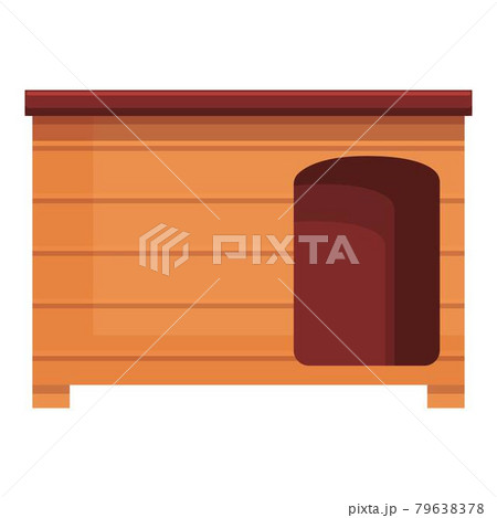 Large dog kennel icon cartoon vector. Puppy doghouse 79638378