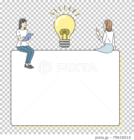 ビジネス、女性、閃く、解決する、ボード、記入スペース 79638818