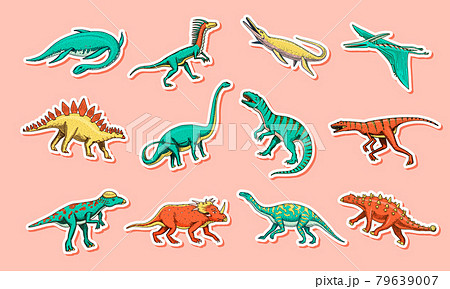 Dinosaurs set, Tyrannosaurus rex, Triceratops, Barosaurus, Diplodocus, Velociraptor Triceratops 79639007