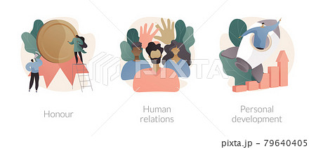 Social abilities abstract concept vector illustrations. Social abilities abstract concept vector illustrations. 79640405