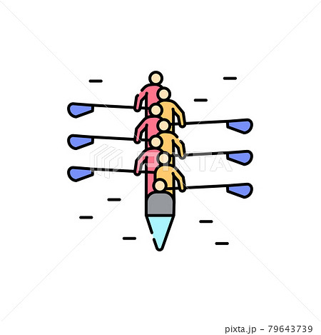 Sweep Rowing line icon. Isolated vector element. Sweep Rowing line icon. Isolated vector element. 79643739