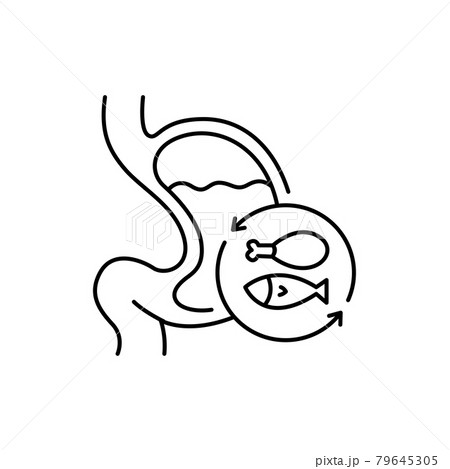 Digestion food olor line icon. Pictogram for web page, mobile app, promo. 79645305