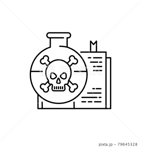 Toxicology color line icon. Pictogram for web page, mobile app 79645328