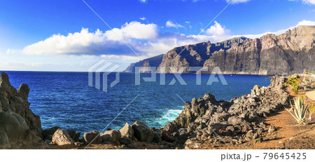 Amazing nature of Tenerife - impressive rocks of Los Gigantes. Canary islands 79645425