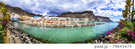 Gran Canaria holidays - beautiful Puerto de Mogan, popular tourist attraction. Canary islands Gran Canaria holidays - beautiful Puerto de Mogan, popular tourist attraction. Canary islands 79645474
