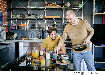 Delicious Cottage Cheese Pancakes for Husband 79646036