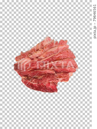 焼く前の焼肉 79646561