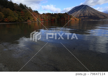 日光の中禅寺湖の八丁出島の紅葉 日光の中禅寺湖の八丁出島の紅葉 79647114