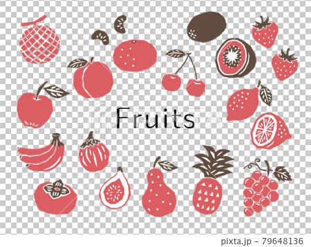 水果復古矢量集 水果復古矢量集 79648136