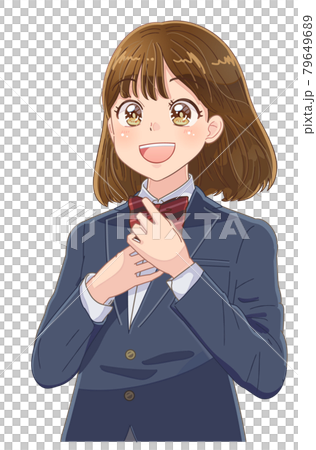 對事業抱有希望的高中生動漫插畫 對事業抱有希望的高中生動漫插畫 79649689