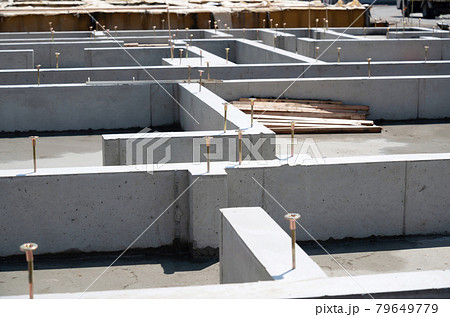 木造住宅 基礎工事 ベタ基礎 木造住宅 基礎工事 ベタ基礎 79649779