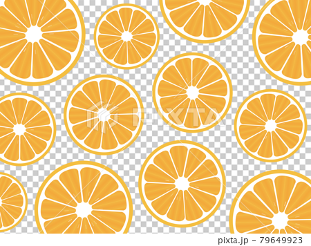 オレンジ輪切り断面パターンイメージ背景 リアルグラデーション のイラスト素材