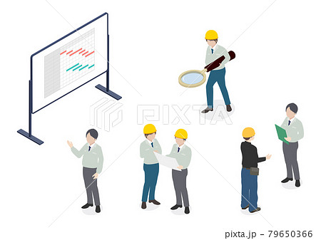 建設業・建築業・土木業・ゼネコンのイラスト素材 建設業・建築業・土木業・ゼネコンのイラスト素材 79650366