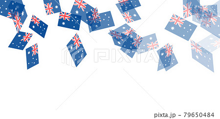 オーストラリア 国旗 空 背景のイラスト素材