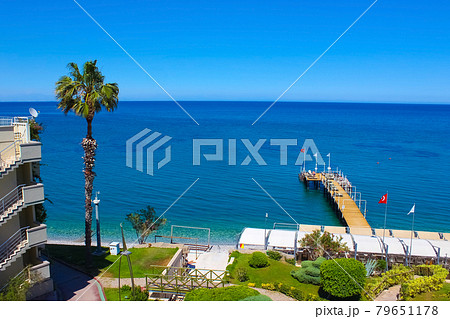 Panorama of beach at Kemer, Antalya, Turkey 79651178