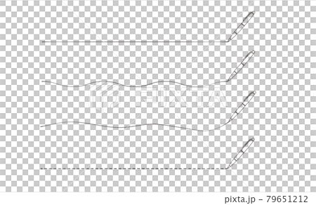 万年筆で書いたアンダーラインセット　手描き風 79651212