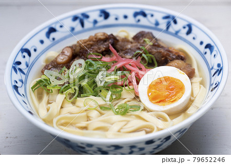 ソーキそば 郷土料理 沖縄の写真素材