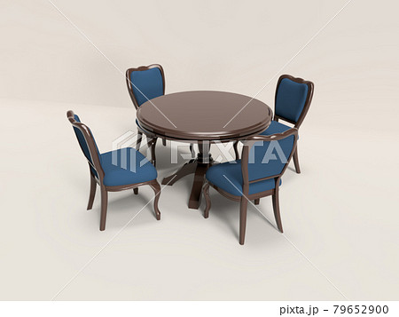 西洋風テーブルセットのイラスト素材