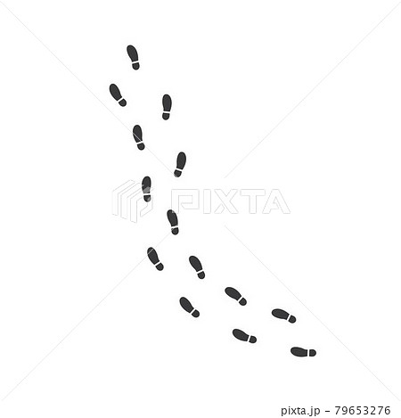 footsteps print route vector illustration design 79653276